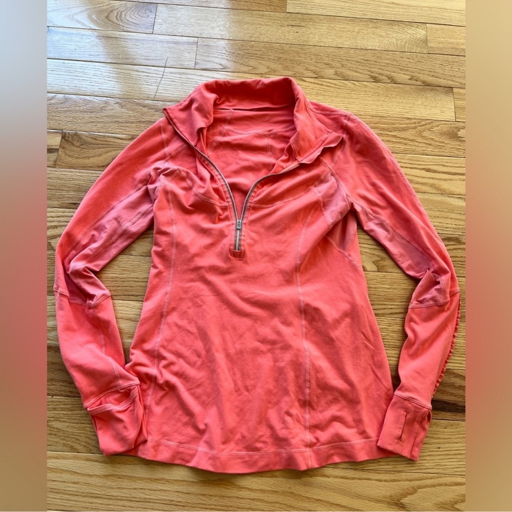 Lululemon run rash ruffle half zip